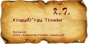 Kisgyörgy Tivadar névjegykártya